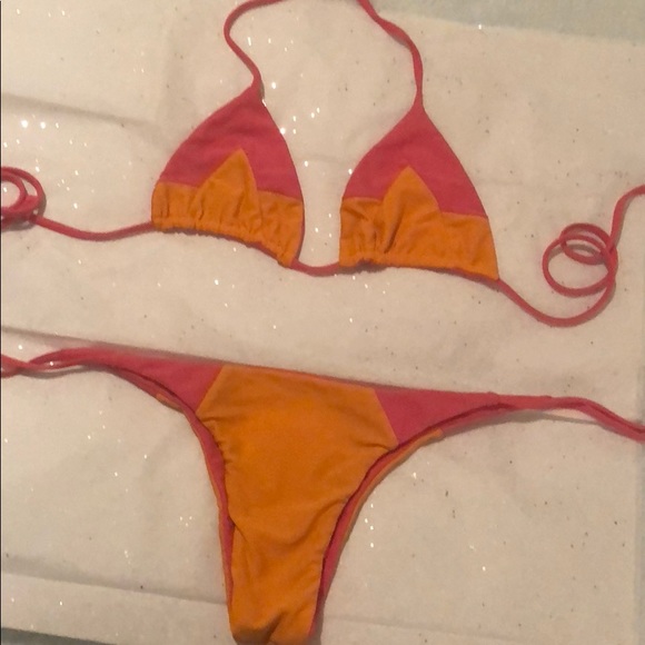 MIKOH Swim Bikini Set Orange - Picture 4 of 4